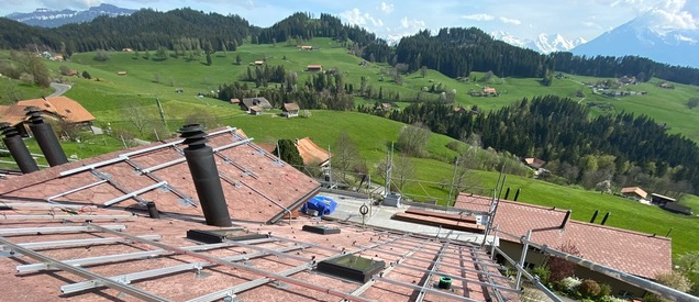 Dach mit Solaranlagen-Vorbereitung